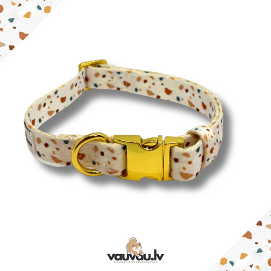 "Haoss" personalized collar with gold color buckle